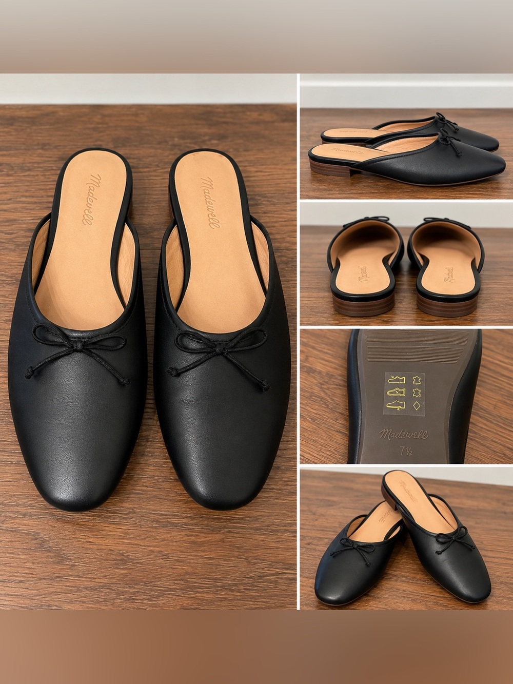 Madewell Black Leather Loafers - Sleek Rubber Sole